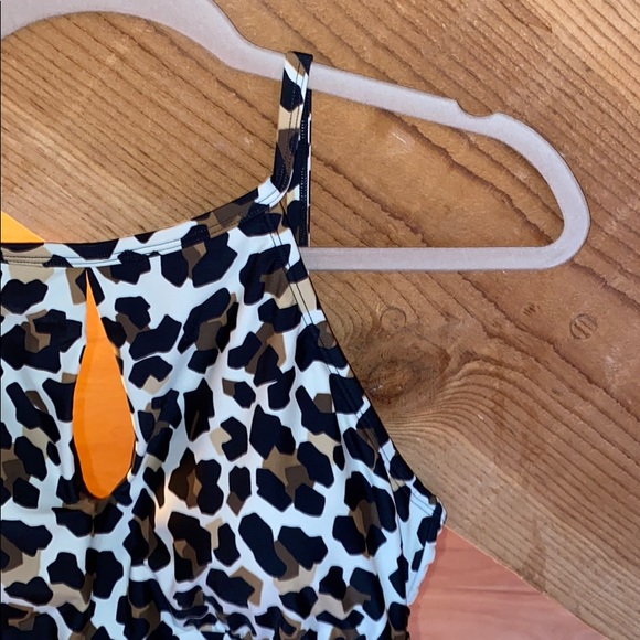 ellen tracy leopard swimsuit